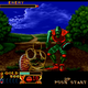 Screen capture of the Neo Geo Mini running the game Crossed Swords, as displayed via HDMI on a television in the system’s 4:3 display mode.